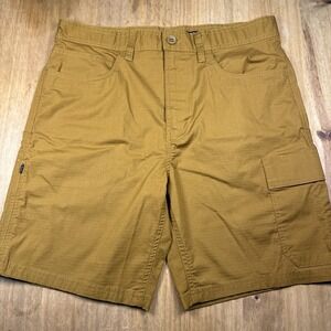 Prana Double Peak Men's Hiking Shorts 32x8 Antique Bronze Cargo Ripstop Outdoors